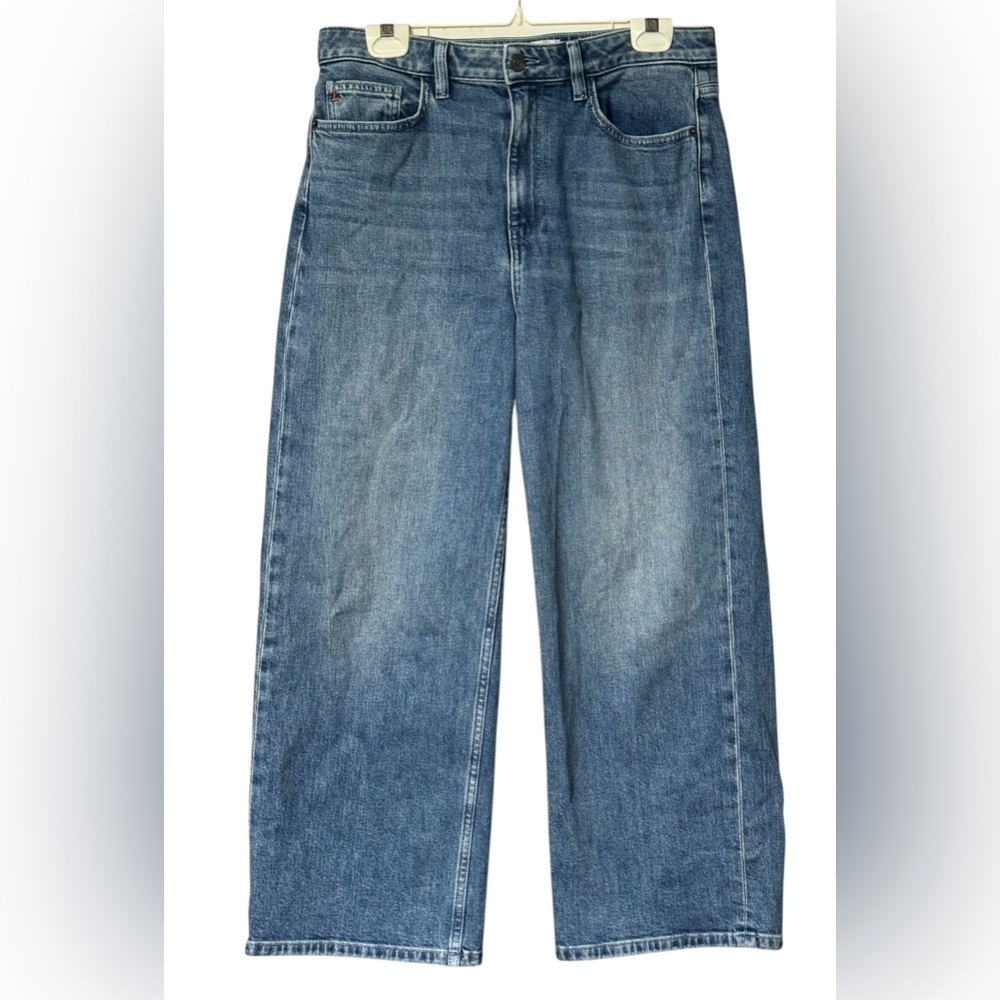 EUC L148 DENIM WYCKOFF WIDE-LEG cropped JEAN SZ 30